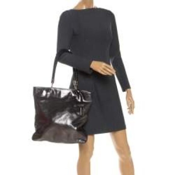 Micheal Kors Skorpios Metallic Snakeskin Bag Tote - Picture 10 of 10